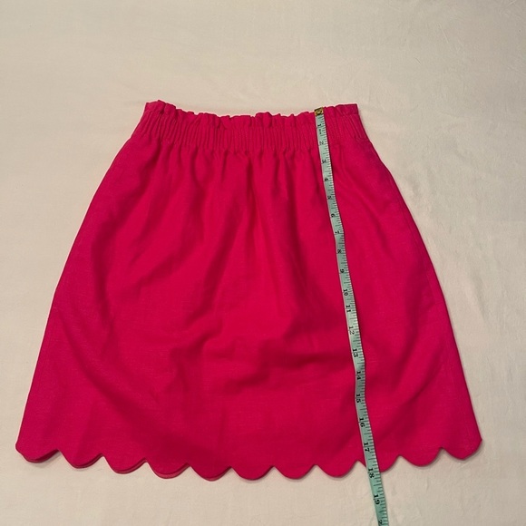 J. Crew Factory Pink Scallop High Waisted Skirt - Picture 5 of 11